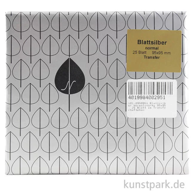 Artikelbild 1 des Artikels “Blattsilber Normalstärke 95x95, 25 Blatt im Transferheftchen “