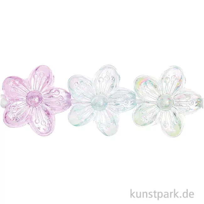 Artikelbild 1 des Artikels “Blumen Perlen, Ozean Mix, Holographisch, 15x15x7 mm, 12 Stück “