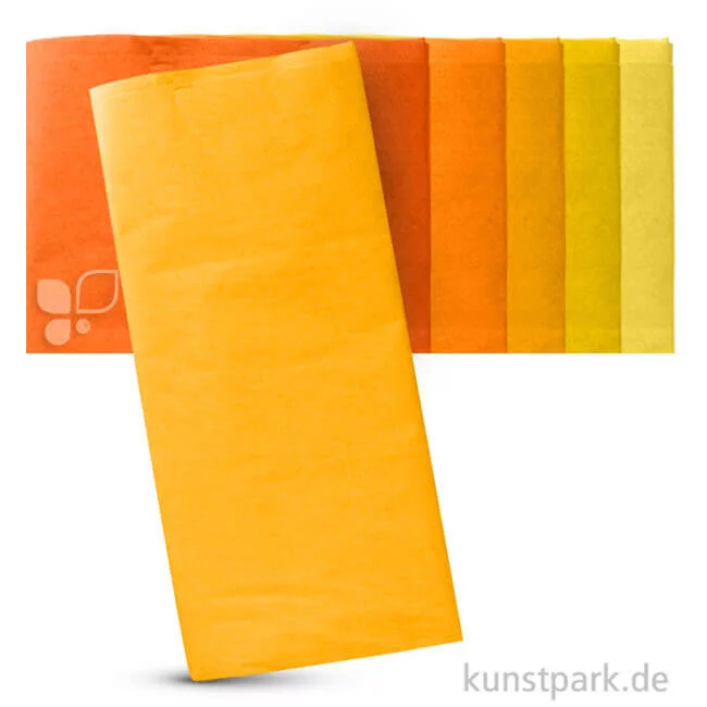 Artikelbild 1 des Artikels “Blumenseide 50x70 cm, 10 Bogen, 20g Farbe | Gelbtöne“