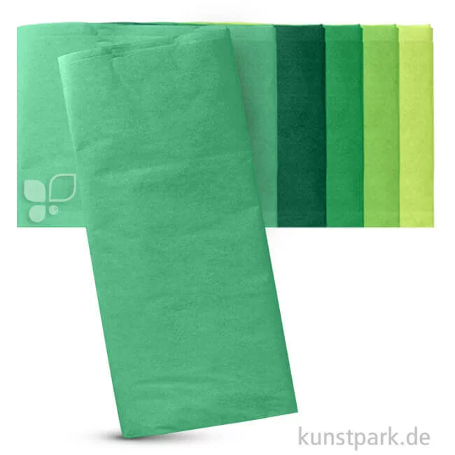 Artikelbild 1 des Artikels “Blumenseide 50x70 cm, 10 Bogen, 20g Farbe | Grüntöne“