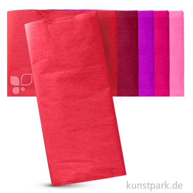 Artikelbild 1 des Artikels “Blumenseide 50x70 cm, 10 Bogen, 20g Farbe | Rottöne“