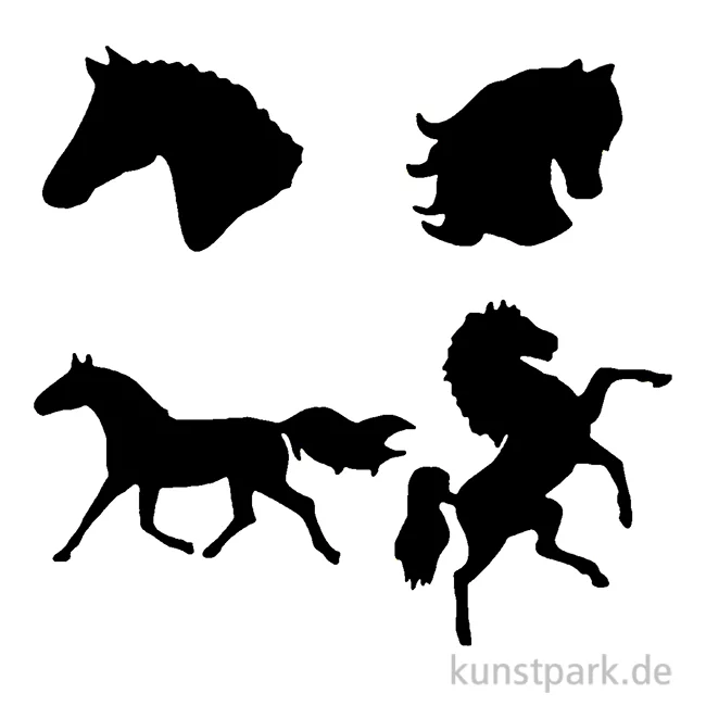 Artikelbild 1 des Artikels “Bodypainting-Schablonen Set Pferde “