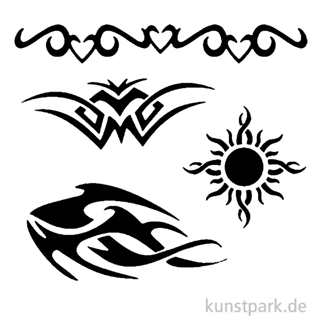 Artikelbild 1 des Artikels “Bodypainting-Schablonen Set Tribals (XL) “