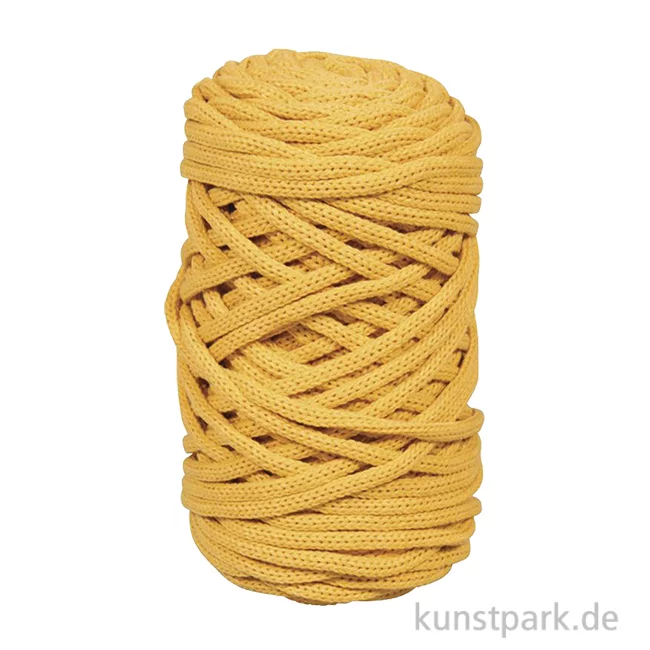 Artikelbild 1 des Artikels “Braidy Recycling Garn, geflochten für Makramee, 250 g 4 mm | Honiggelb“