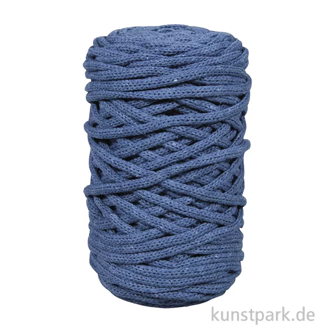 Artikelbild 1 des Artikels “Braidy Recycling Garn, geflochten für Makramee, 250 g 4 mm | Jeansblau“