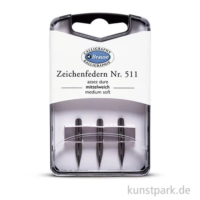 Artikelbild 1 des Artikels “BRAUSE Zeichenfeder, 3 Stück 511 - mittel hart“