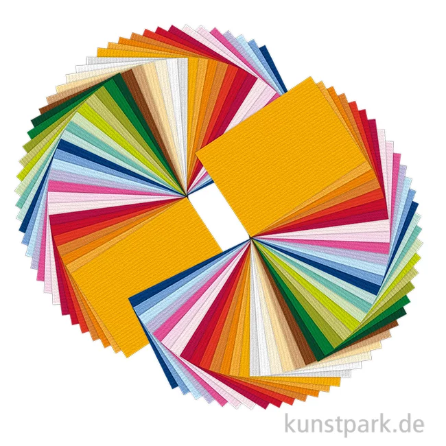 Artikelbild 1 des Artikels “Briefkarten Block - 84 Blatt Strukturkarton, DIN A6, 28 Farben, 220g “