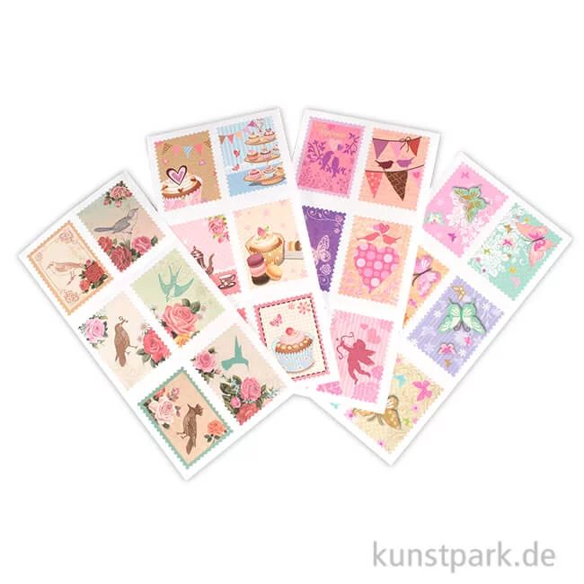 Artikelbild 1 des Artikels “Briefmarken-Sticker - Romantik, 72 Stück “
