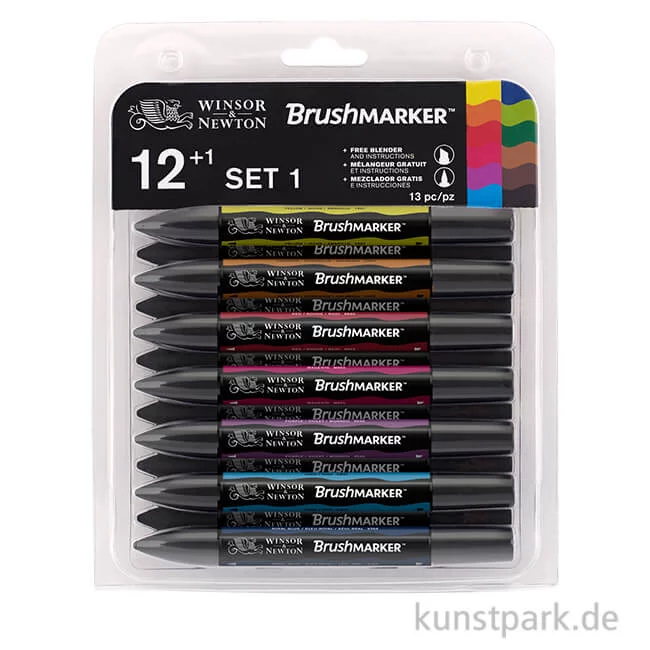 Artikelbild 1 des Artikels “Winsor & Newton Brush Marker Lebendige Töne, 12 Stifte im Set “