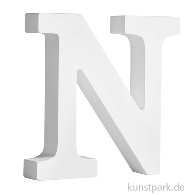 Artikelbild 1 des Artikels “Buchstaben aus MDF Holz, Weiß, Höhe 11 cm, Stärke 2 cm Einzeln | N“