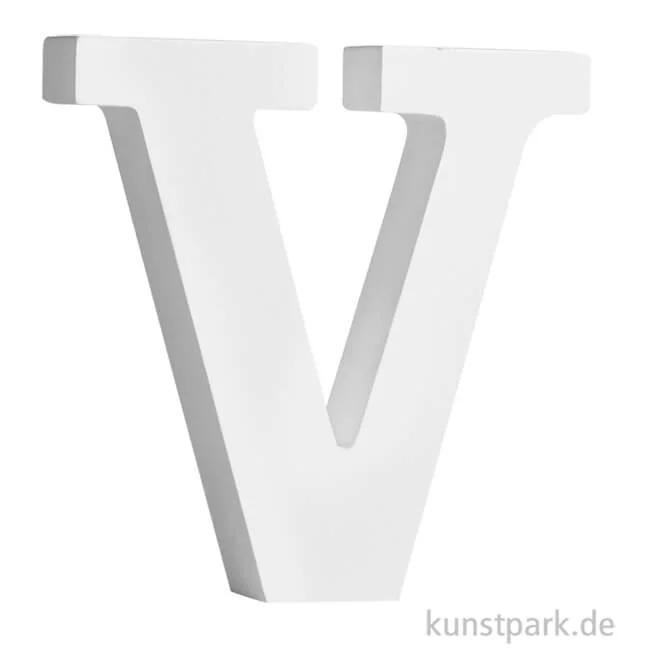 Artikelbild 1 des Artikels “Buchstaben aus MDF Holz, Weiß, Höhe 11 cm, Stärke 2 cm Einzeln | V“