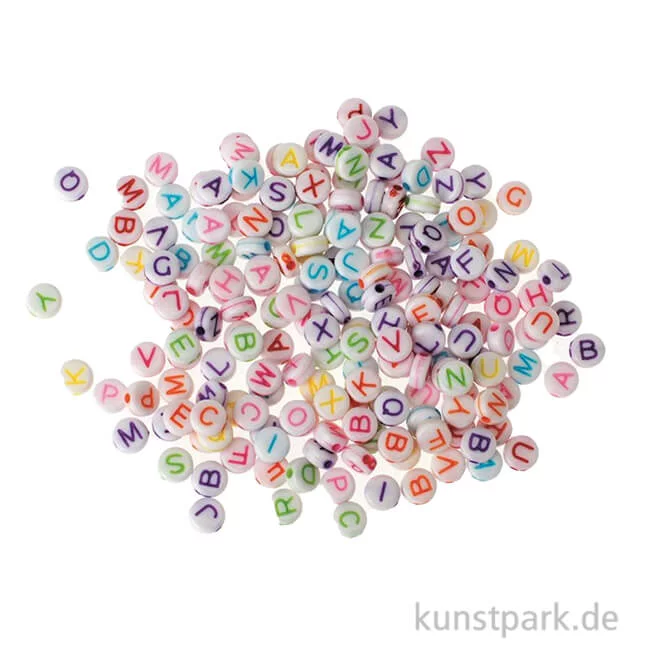 Artikelbild 1 des Artikels “Buchstaben Perlen, Alphabet farbig, 5 x 2 mm, 50 g “