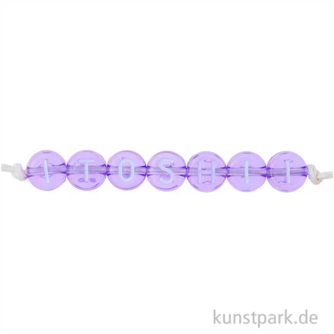 Artikelbild 1 des Artikels “Buchstaben Perlen Mix, Rund, Flieder, 4 x 7 mm, 165 Stück “