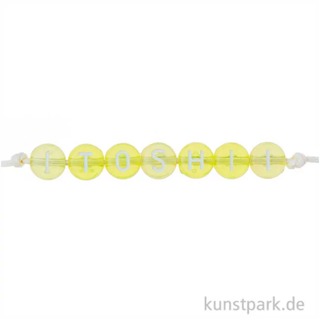 Artikelbild 1 des Artikels “Buchstaben Perlen Mix, Rund, Gelb, 4 x 7 mm, 165 Stück “