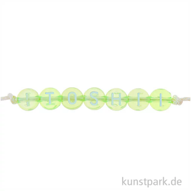 Artikelbild 1 des Artikels “Buchstaben Perlen Mix, Rund, Hellgrün, 4 x 7 mm, 165 Stück “
