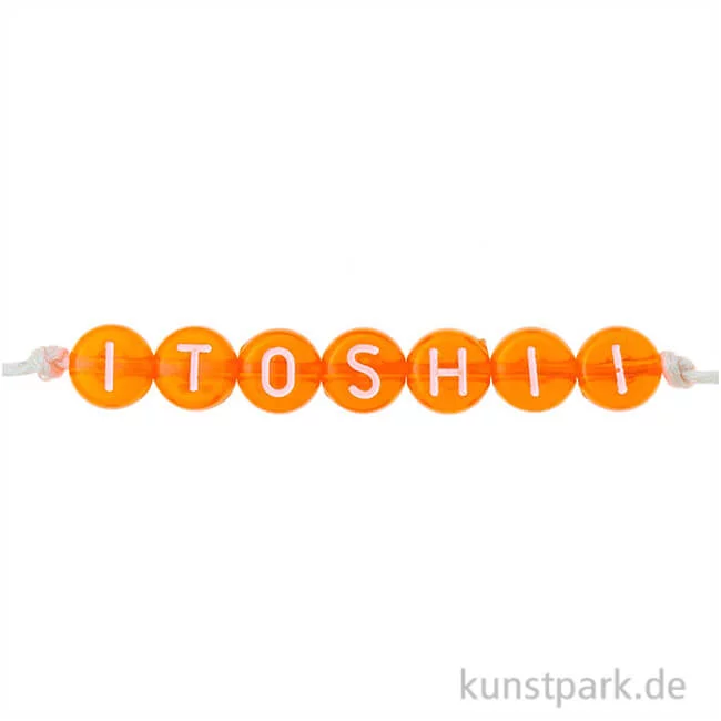Artikelbild 1 des Artikels “Buchstaben Perlen Mix, Rund, Orange, 4 x 7 mm, 165 Stück “