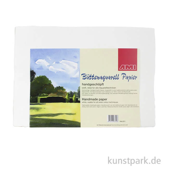 Artikelbild 1 des Artikels “Bütten Aquarellpapier Gewicht 400 g/m² 25 x 35 cm, 5 Blatt“