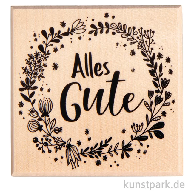 Artikelbild 1 des Artikels “Butterer Stempel - Blütenkranz, Alles Gute, 7 x 7 cm “