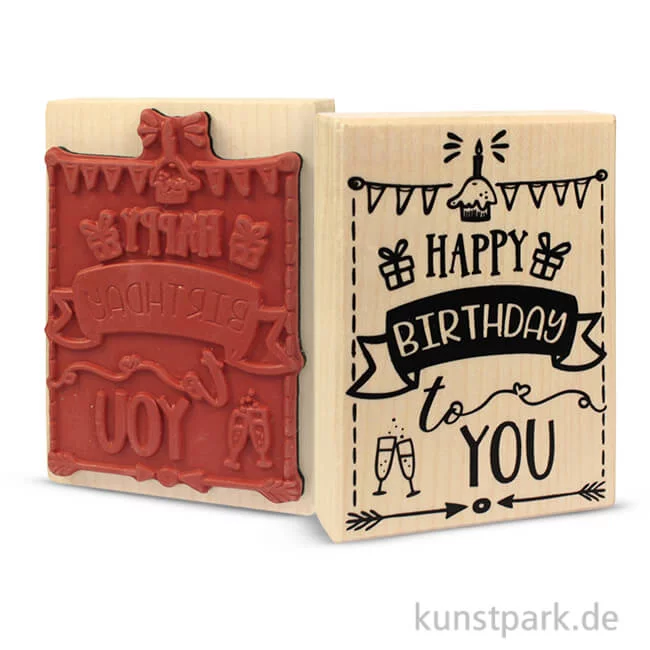 Artikelbild 1 des Artikels “Butterer Stempel - Happy Birthday, 7x10 cm “