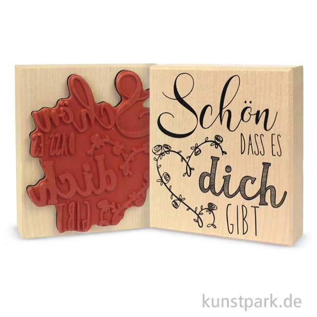 Artikelbild 1 des Artikels “Butterer Stempel - Schön dass es Dich gibt, 8x9 cm “