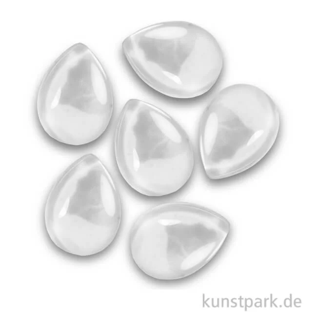 Artikelbild 1 des Artikels “Cabochon Glasstein Tropfen - 26x19 mm - 6 Stück “
