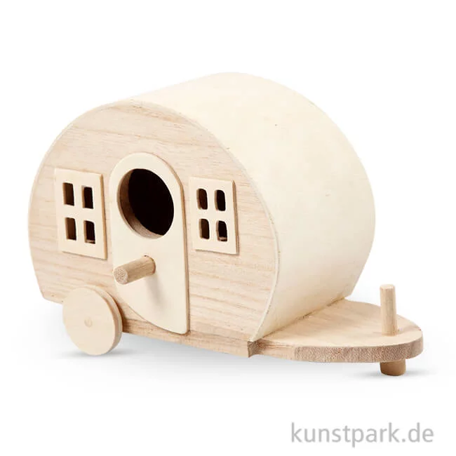 Artikelbild 1 des Artikels “Campingwagen aus Holz, 18x8x11 cm “