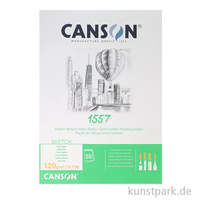 Artikelbild 1 des Artikels “Canson 1557 Skizzenpapier, 50 Blatt, 120 g DIN A3“