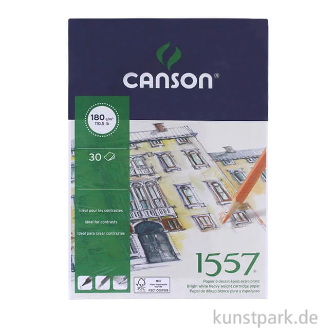 Artikelbild 1 des Artikels “Canson 1557 Zeichenpapier, 30 Blatt, 180 g DIN A4“