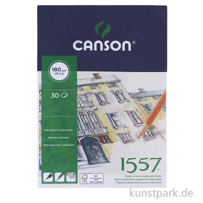 Artikelbild 1 des Artikels “Canson 1557 Zeichenpapier, 30 Blatt, 180 g “