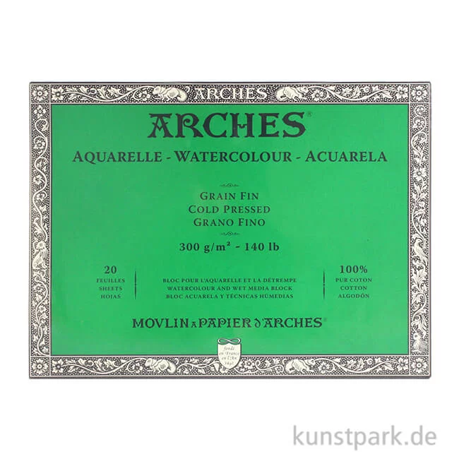 Artikelbild 1 des Artikels “ARCHES Aquarellpapier fein, 20 Blatt, 300g “