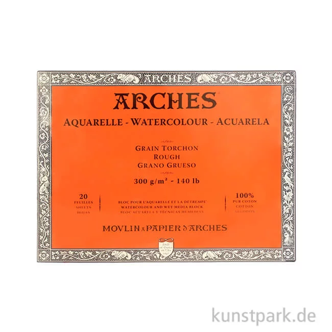 Artikelbild 1 des Artikels “ARCHES Aquarellpapier rau, 20 Blatt, 300g 23 x 31 cm“