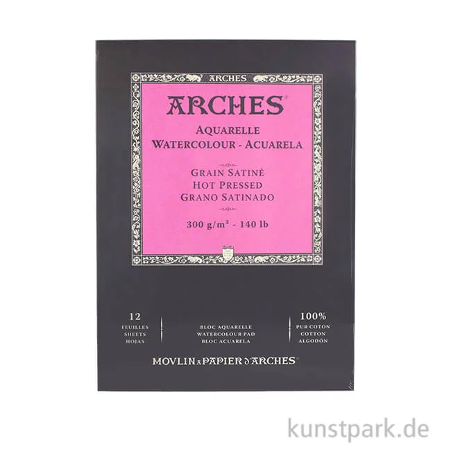 Artikelbild 1 des Artikels “ARCHES Aquarellpapier satiniert, 12 Blatt, 300g 23 x 31 cm“