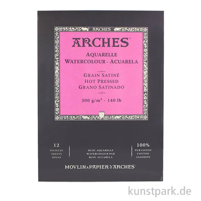Artikelbild 1 des Artikels “ARCHES Aquarellpapier satiniert, 12 Blatt, 300g 26 x 36 cm“
