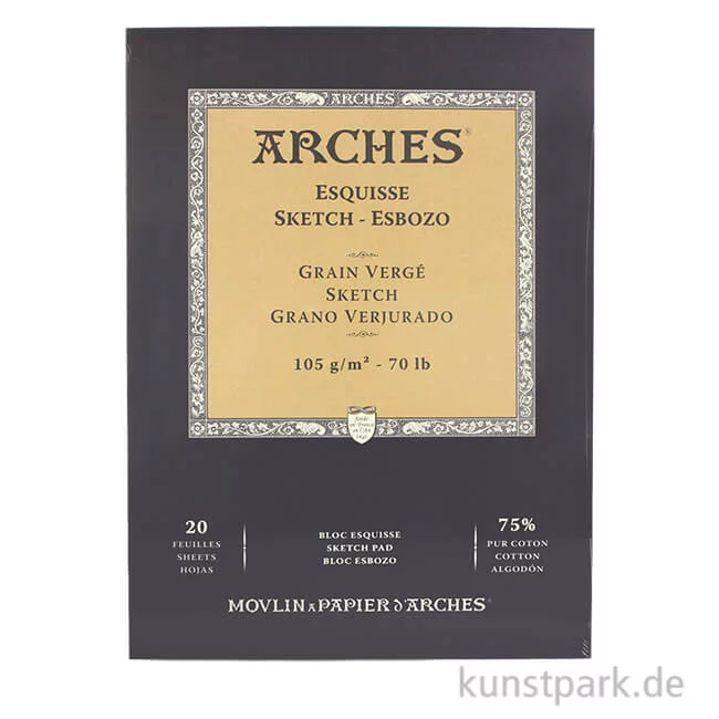 Artikelbild 1 des Artikels “ARCHES SKETCHING, 20 Blatt, 105g 26 x 36 cm“