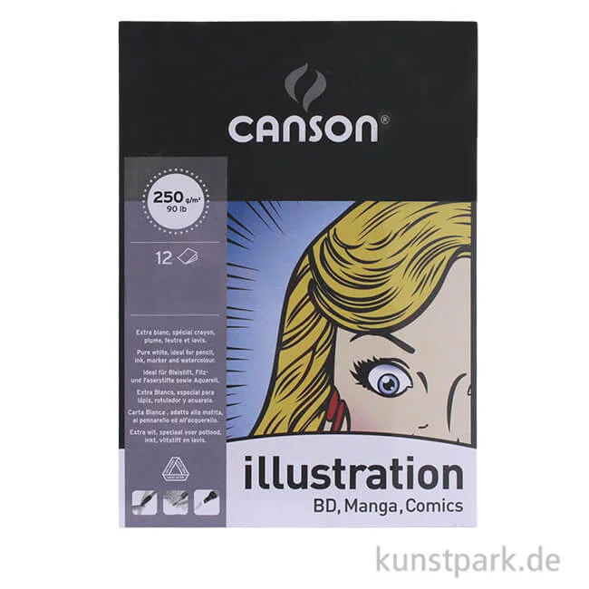 Artikelbild 1 des Artikels “Canson Illustration, Manga und Comic Block, 12 Blatt, 250g DIN A4“