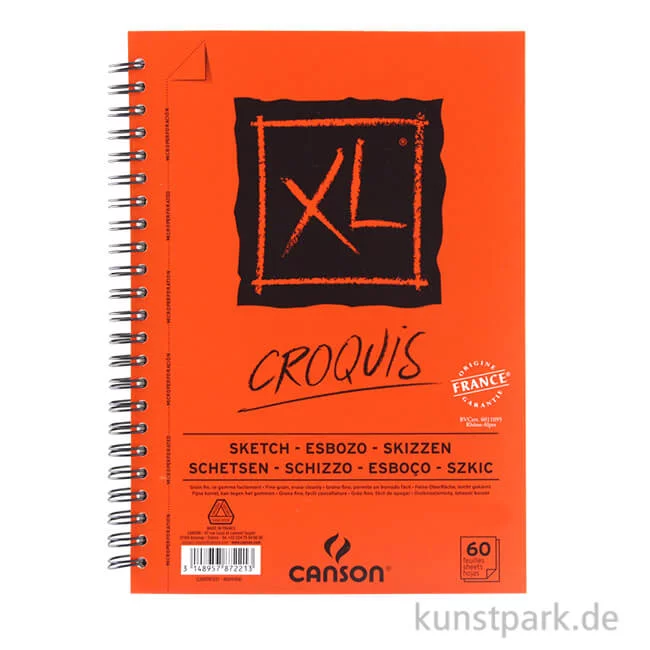 Artikelbild 1 des Artikels “Canson Skizzen XL Spiral-Block quer, 90g DIN A5 (60 Blatt)“
