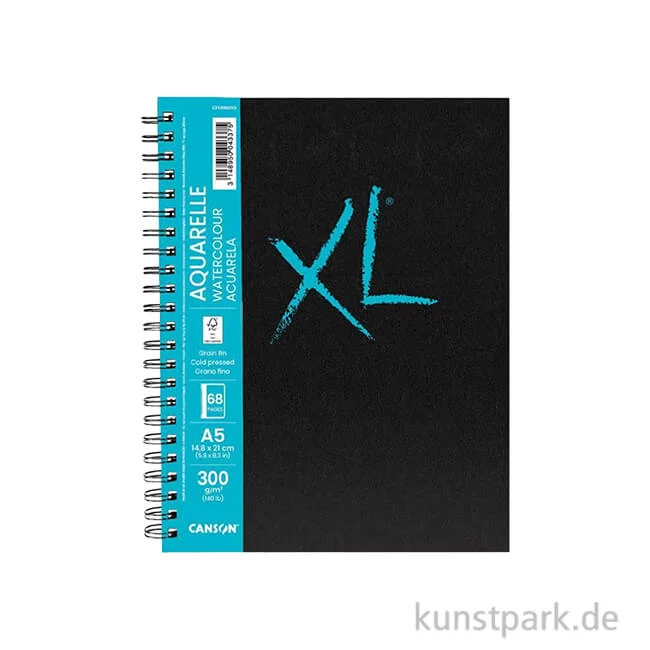 Artikelbild 1 des Artikels “Canson XL Aquarelle Buch, Spiral, DIN A5, 34 Blatt, 300 g/m², Fein “