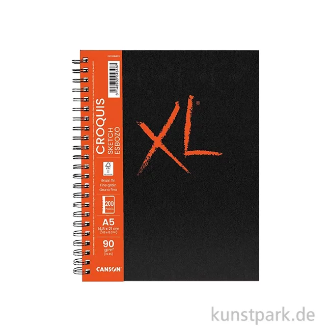 Artikelbild 1 des Artikels “Canson XL Croquis Skizzenbuch, Spiral, DIN A5, 100 Blatt, 90 g/m² “