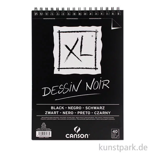 Artikelbild 1 des Artikels “Canson XL Dessin NOIR Zeichenpapier, 40 Blatt, 150g DIN A3“