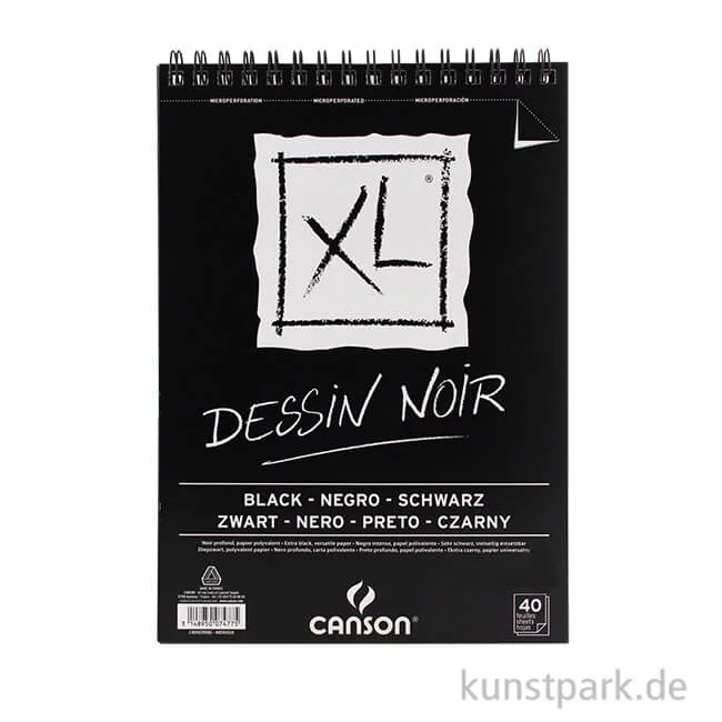 Artikelbild 1 des Artikels “Canson XL Dessin NOIR Zeichenpapier, 40 Blatt, 150g DIN A4“
