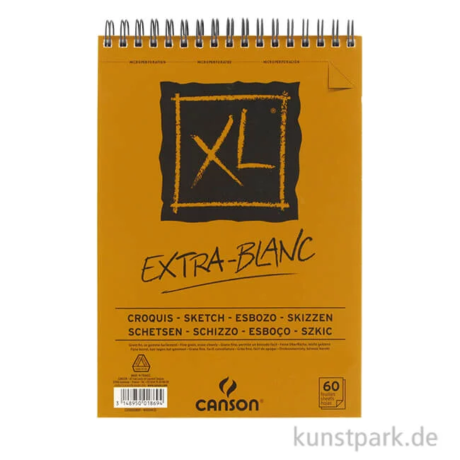 Artikelbild 1 des Artikels “Canson XL Extra Weiß Spiralblock, 90g DIN A3 (120 Blatt)“