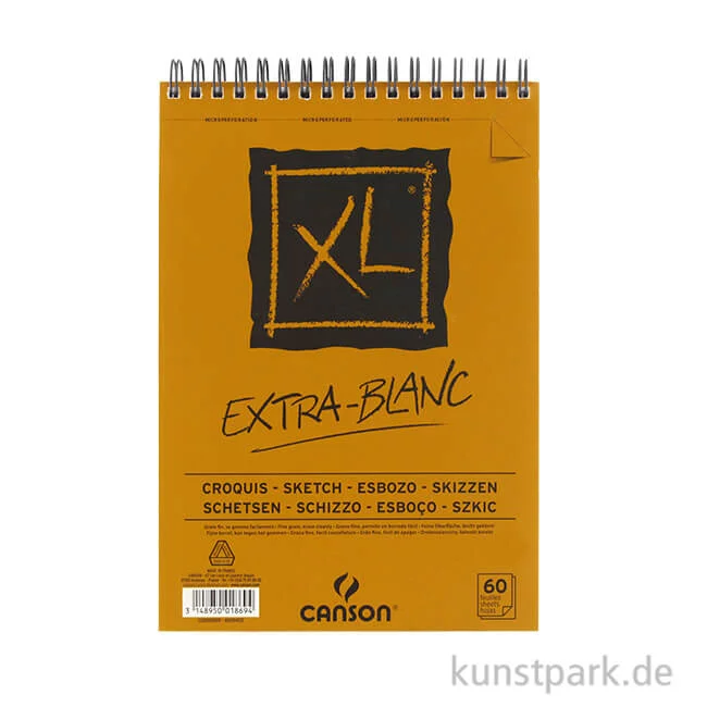 Artikelbild 1 des Artikels “Canson XL Extra Weiß Spiralblock, 90g DIN A5 (60 Blatt)“