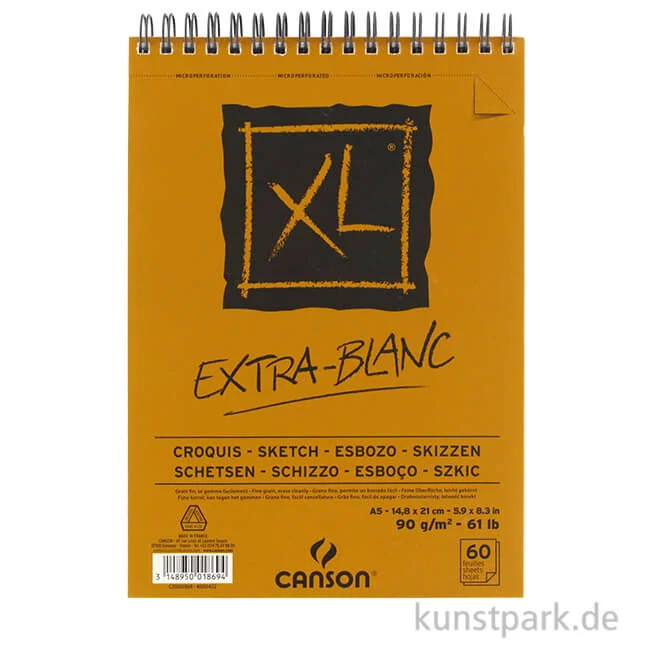 Artikelbild 1 des Artikels “Canson XL Extra Weiß Spiralblock, 90g “