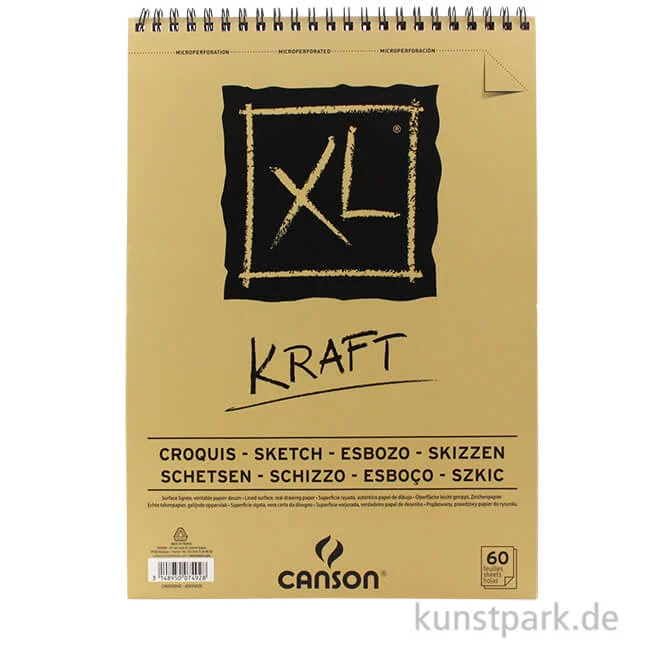 Artikelbild 1 des Artikels “Canson XL Kraft Zeichenpapier, 60 Blatt, 90g DIN A3“