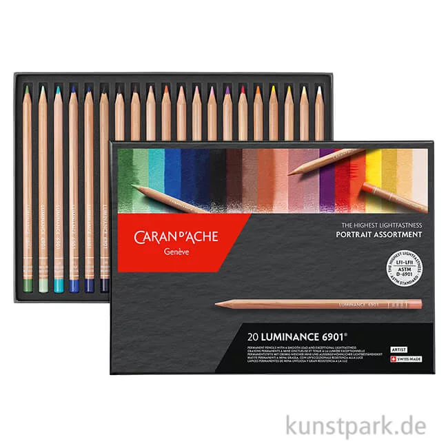 Artikelbild 1 des Artikels “Caran d'Ache - Luminance 6901, 20 Farbstifte im Set Portrait “