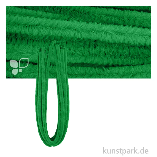 Artikelbild 1 des Artikels “Chenilledraht Pfeifenputzer, Länge 50 cm, Stärke 9 mm, 10 Stück Farbe | Grün“