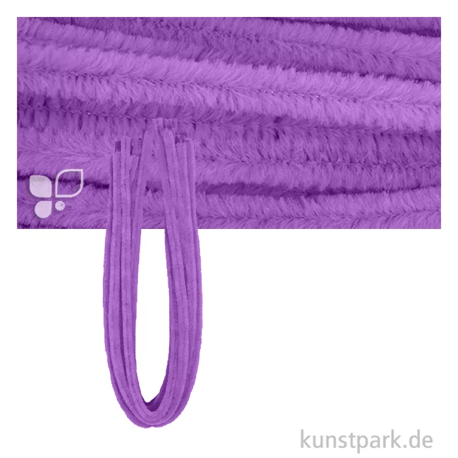 Artikelbild 1 des Artikels “Chenilledraht Pfeifenputzer, Länge 50 cm, Stärke 9 mm, 10 Stück Farbe | Lila“
