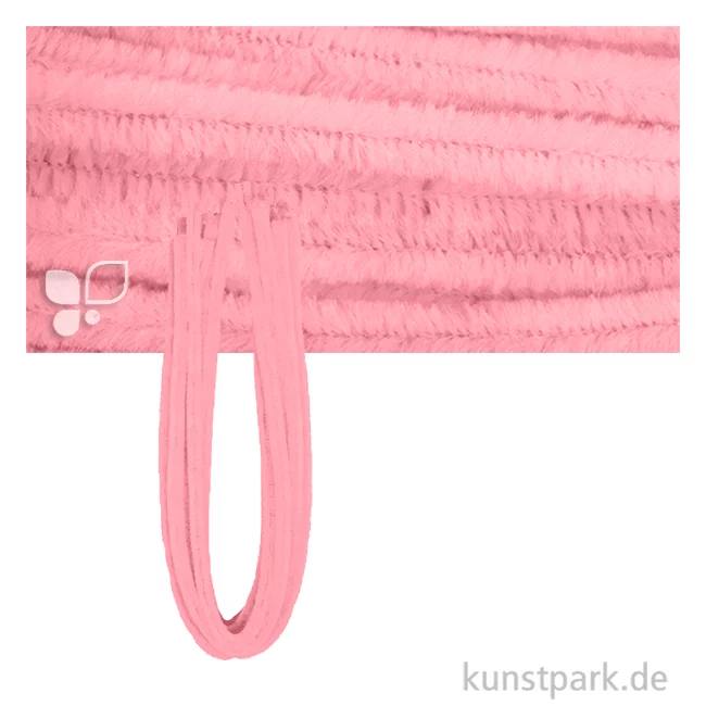Artikelbild 1 des Artikels “Chenilledraht Pfeifenputzer, Länge 50 cm, Stärke 9 mm, 10 Stück Farbe | Rose“