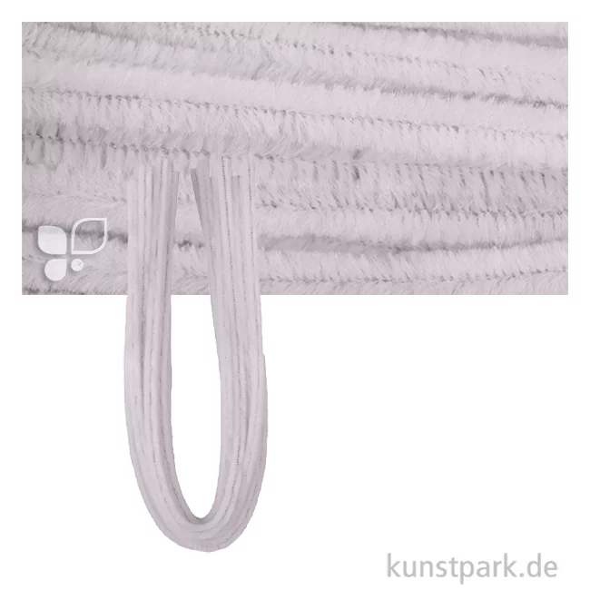 Artikelbild 1 des Artikels “Chenilledraht Pfeifenputzer, Länge 50 cm, Stärke 9 mm, 10 Stück Farbe | Weiß“