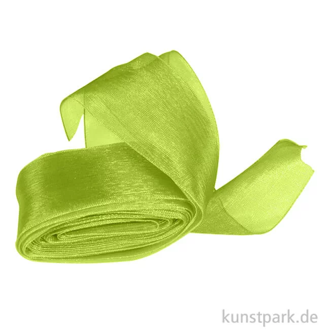 Artikelbild 1 des Artikels “Chiffonband 40 mm Breite, 5 m Länge Einzelfarbe | Hellgrün“